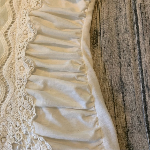 Lace Battenberg White Cami Camisole Sleeveless Fancy Figure Flattering L Large - Picture 11 of 16